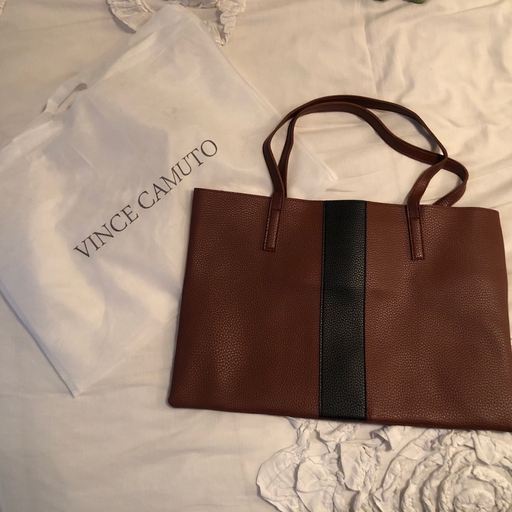 SOLD NEW VINCE CAMUTO BROWN VEGAN LEATHER TOTE